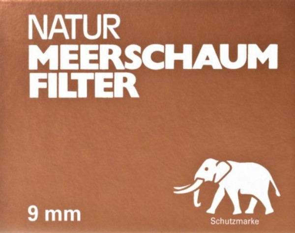 White Elephant Natur Meerschaumfilter 9 mm